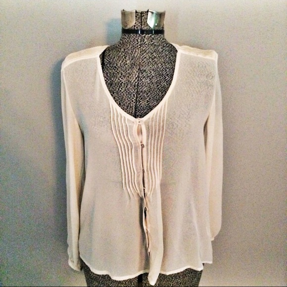 Ovi Tops - OVI sheer cream blouse